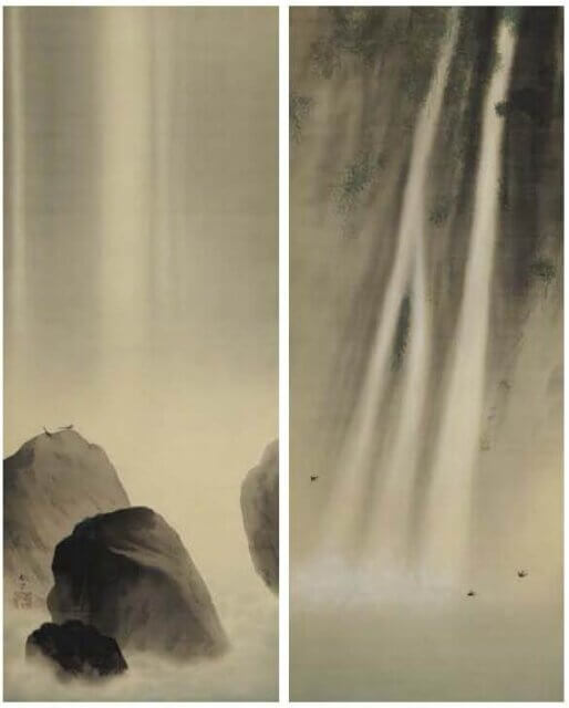 菱田春草と横山大観　飛泉